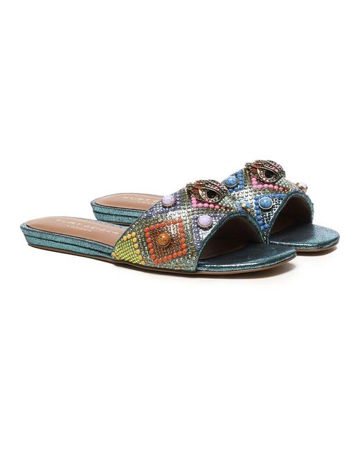 Kurt Geiger Green Sliders