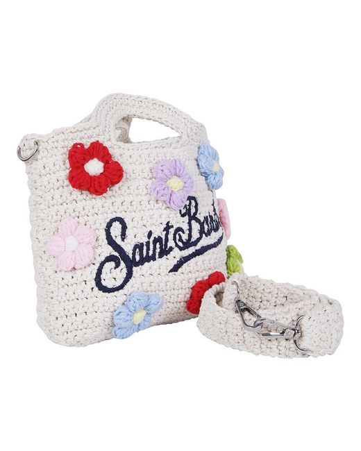 Mc2 Saint Barth Multicolor Mini Häkel Tasche