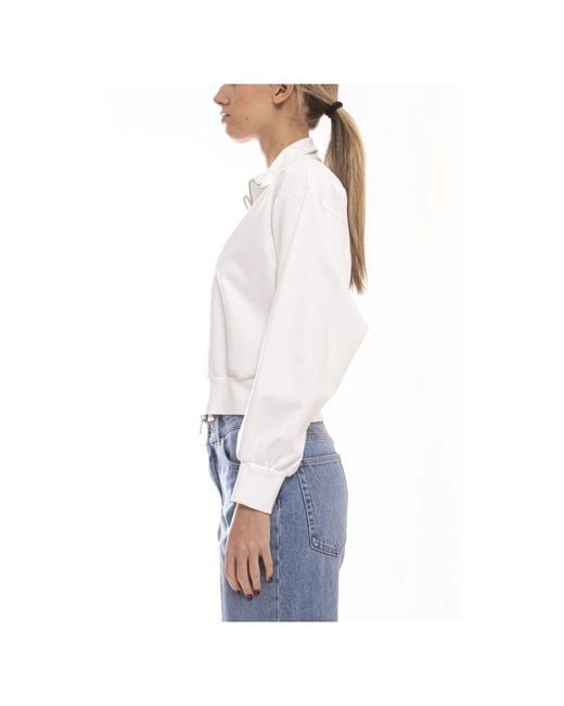 Dondup White Weiße Sweatshirt Für Frauen