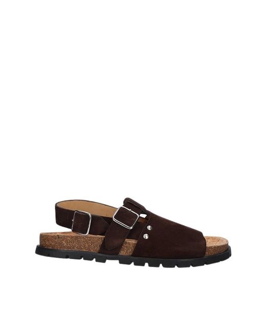 A.P.C. Brown Flache Sandalen