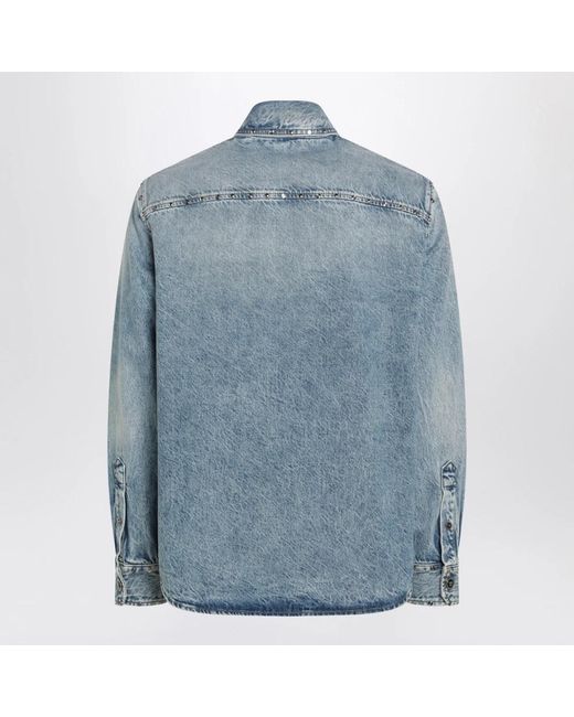 Denim Jackets Versace de hombre de color Blue