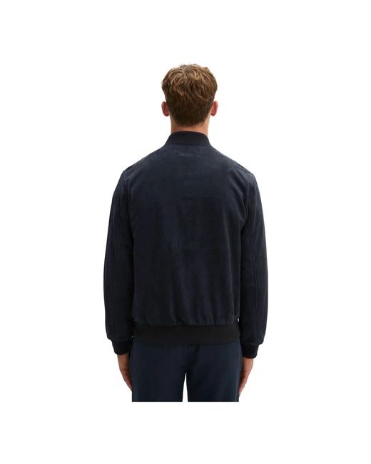 Marc O' Polo Blouson Jack Met Leer in het Blue voor heren