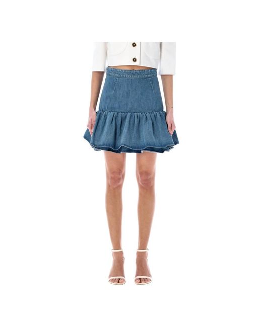 Patou Blue Short Skirts