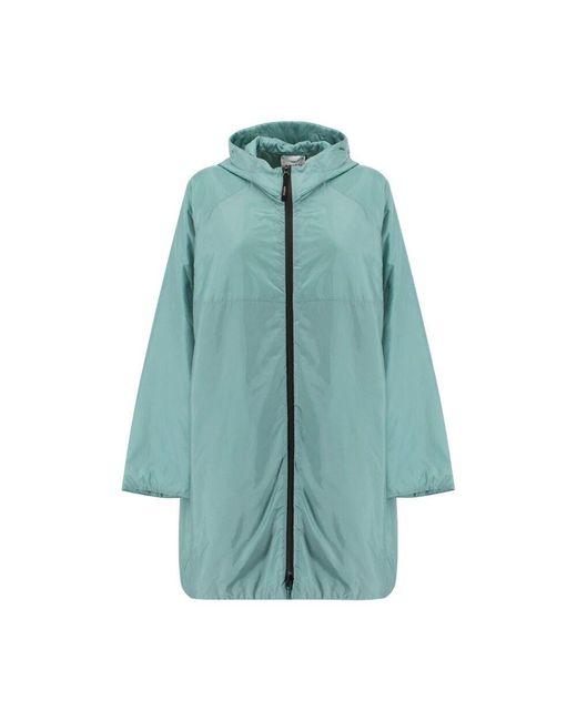 Aspesi Midnight Blue Voile Crępe Jersey Parka