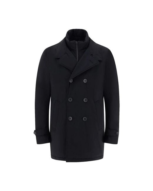 Herno Double-Breasted Coats in het Blue voor heren
