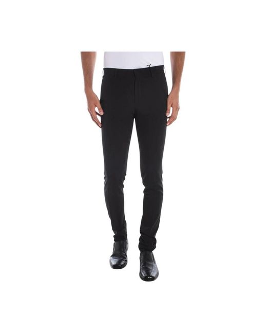 Daniele Alessandrini Black Slim-Fit Trousers for men