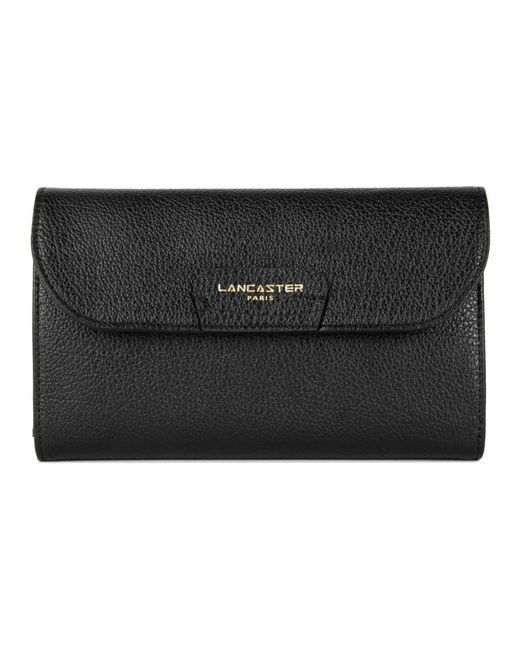 Lancaster Black Leder Geldbörsen Kartenhalter