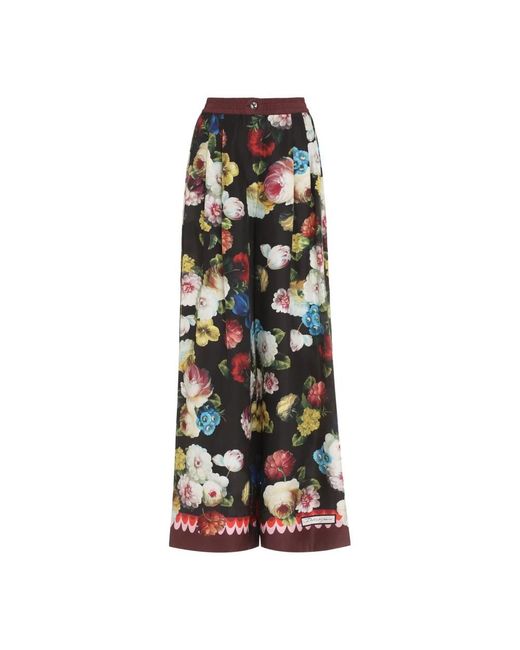 Dolce & Gabbana Black Wide Trousers