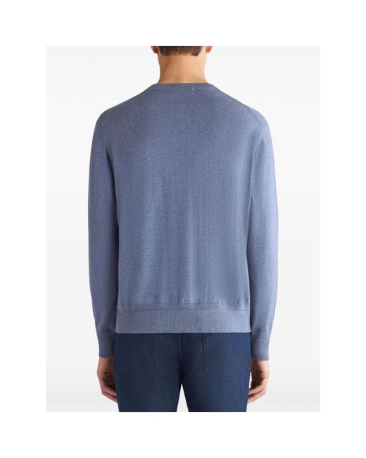 Etro Blue Pegaso Sweater for men