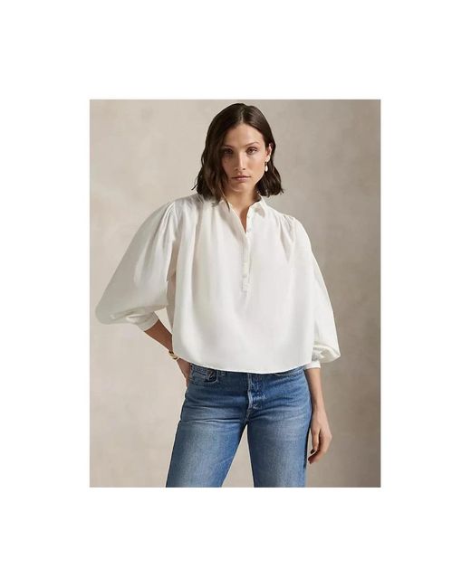Polo Ralph Lauren White Blouses
