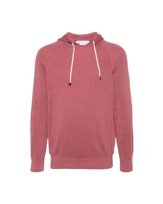 Brunello Cucinelli Pink Hoodies for men