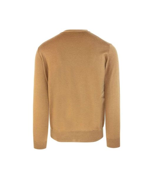 Round-Neck Knitwear di Paolo Pecora in Brown da Uomo