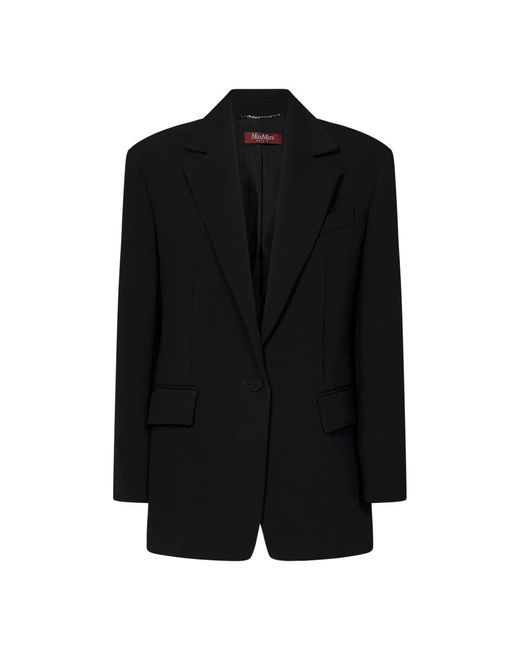 Max Mara Black Schwarzer blazer oberbekleidung eleganter stil