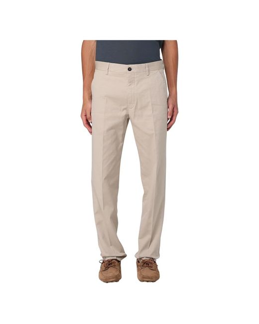 Slim-Fit Trousers Incotex de hombre de color Natural