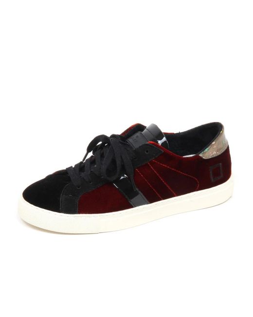 Date Schoenen ,Rood ,Leer Velvet Rode Schoen Model Newman in het Red