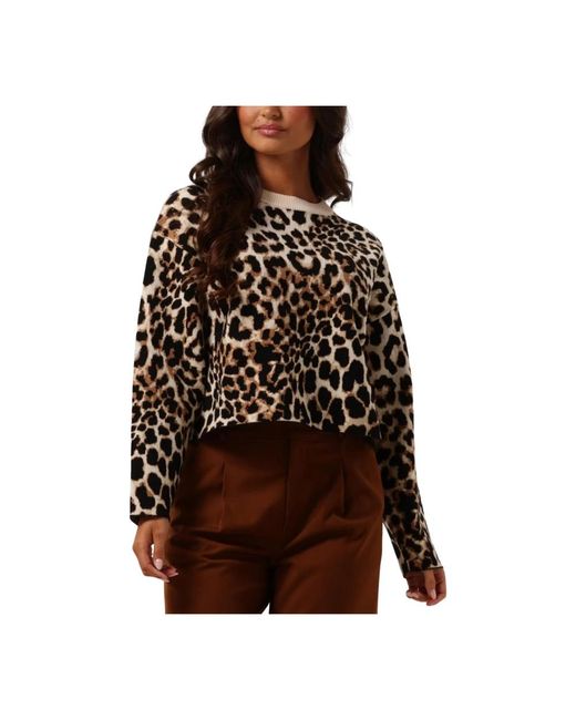 Suncoo Brown Animal Print Pullover Paleo
