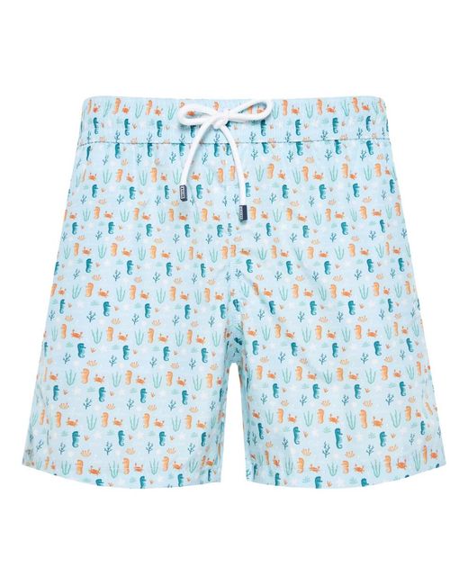 Fedeli Badmode ,Blauw ,Polyester Polyester Zwemshort in het Blue voor heren