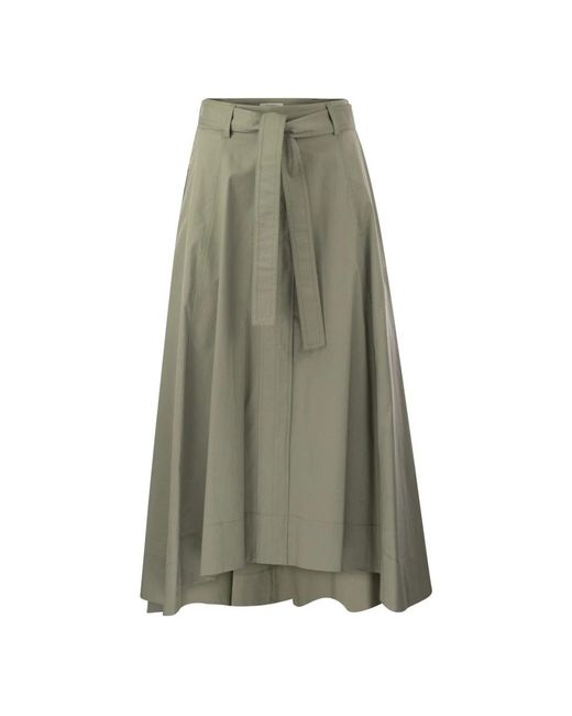 Peserico Green Midi Skirts