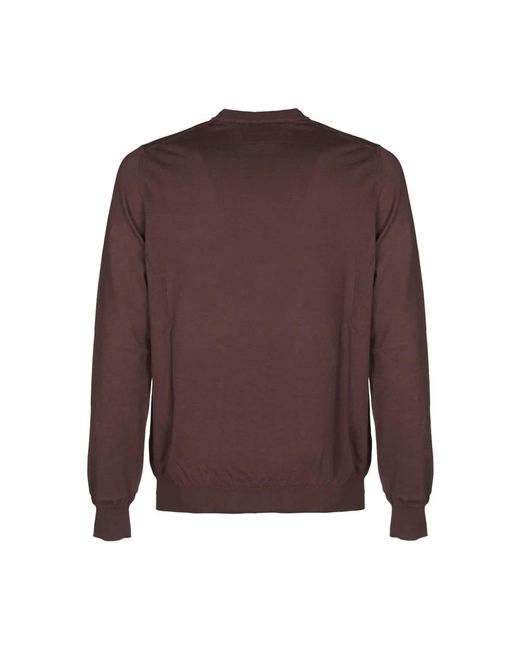 Alpha Studio Brown Round-Neck Knitwear for men