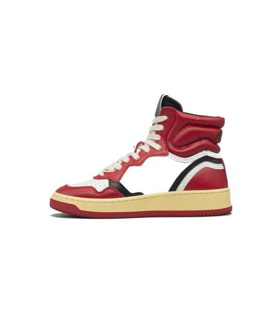 Autry Red Vintage Hohe Sneaker