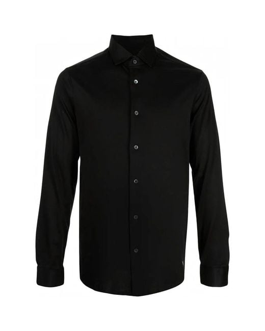 Emporio Armani Black Formal Shirts for men
