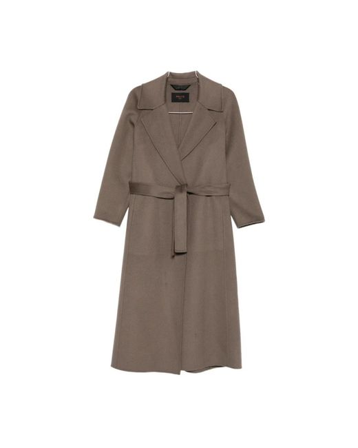 Paltò Brown Belted Coats