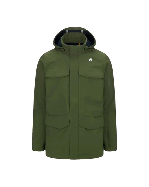 K-Way Green Winter Jackets for men