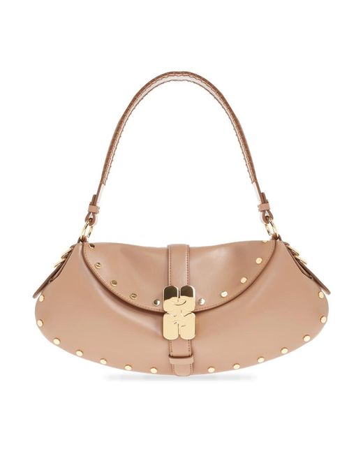 Ganni Natural Shoulder Bags