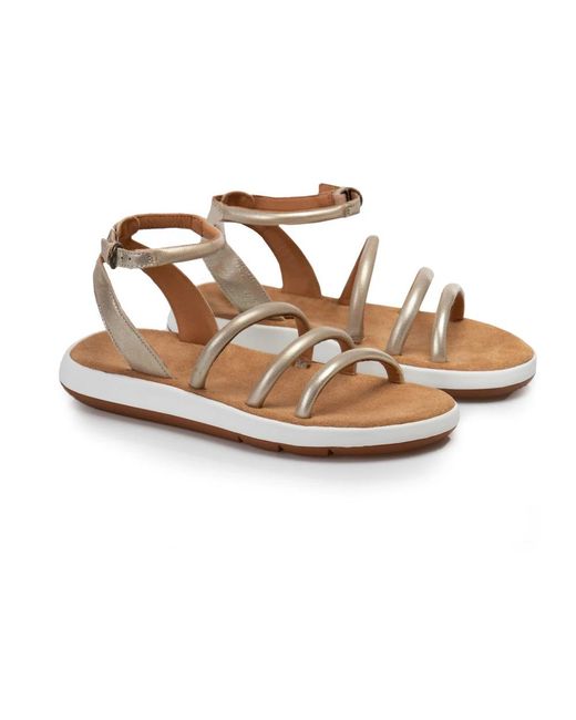 Clarks Schoenen ,Geel ,Leer Jemsa Style Sandalen in het White