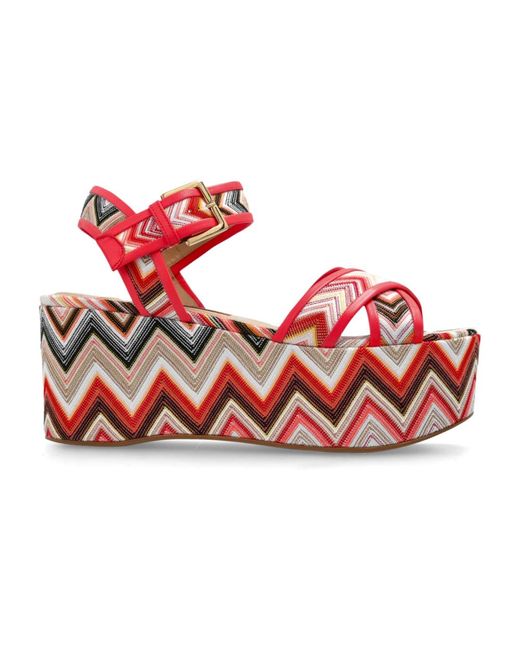 Missoni Red Wedges