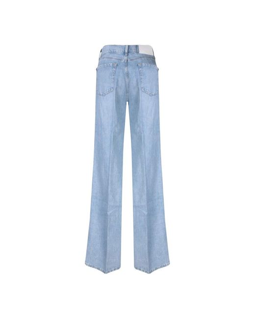 Jeans > wide jeans 7 For All Mankind en coloris Blue
