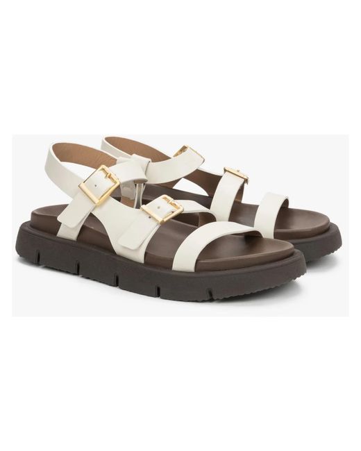 ESTRO Brown Flat Sandals