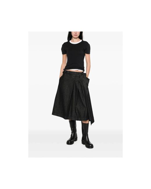 Y-3 Black Denim Skirts