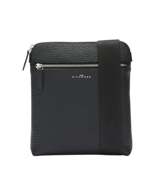 John Richmond Black Cross Body Messenger for men