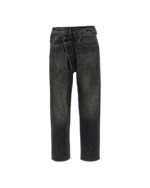 R13 Gray Straight Fit Jeans