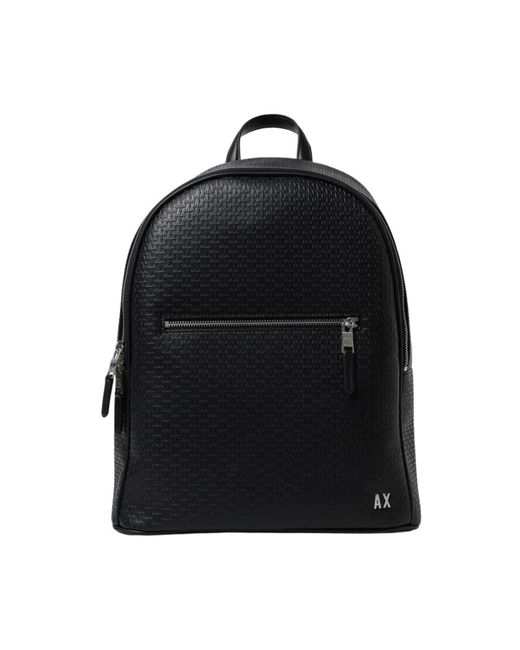 ARMANI EXCHANGE Black Backpacks for men