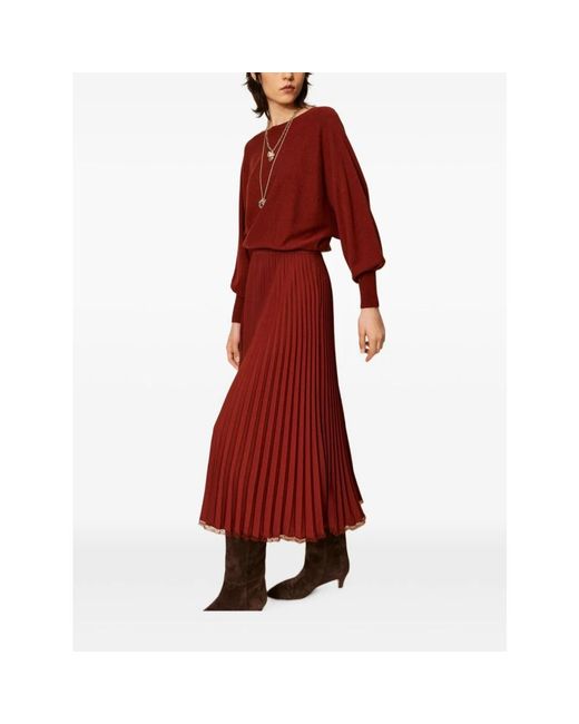 Twinset Red Knitted Dresses
