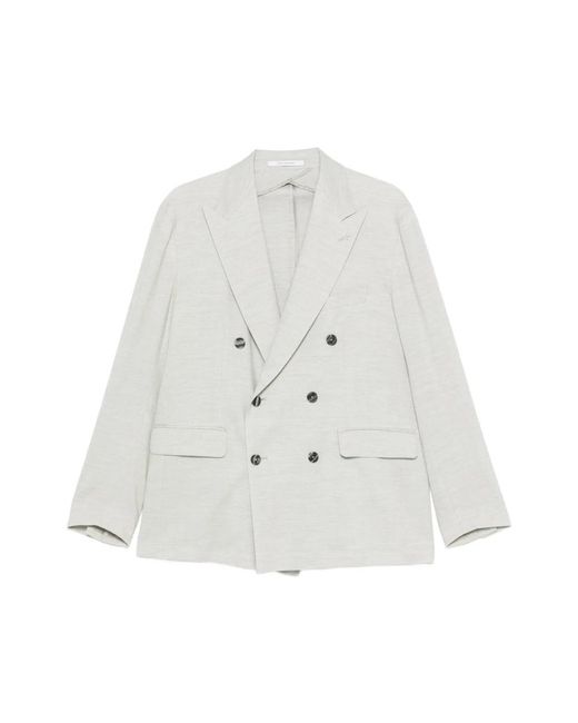 Tagliatore Double-Breasted Jasje in het White voor heren