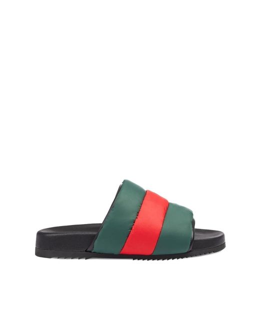 Sliders Gucci de color Green