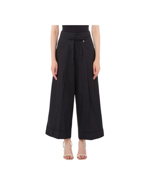 Wide Trousers Liu Jo de color Black