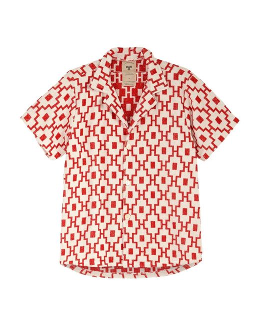 Camicia terry ispirata agli inca di Oas in Red da Uomo