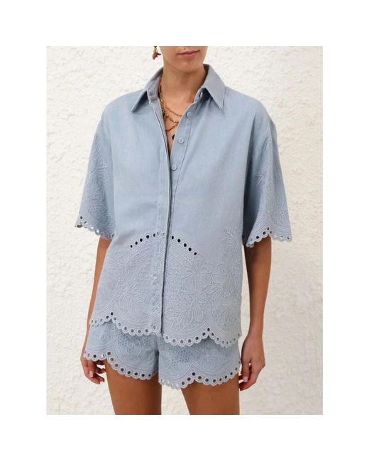 Zimmermann Denim Hemden in het Blue