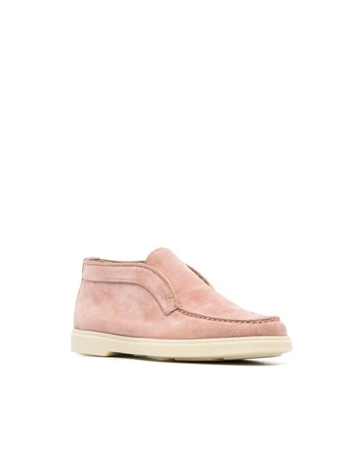 Santoni Pink Ankle Boots