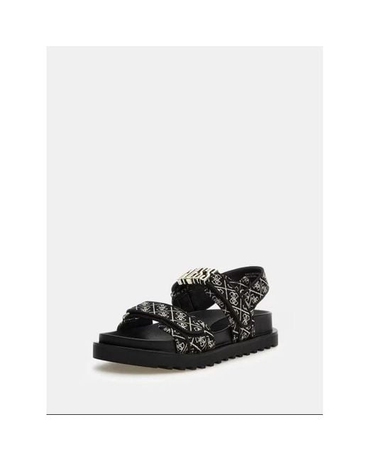 Guess Black Flat Sandals