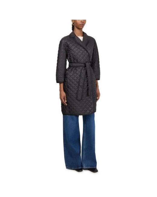 Max Mara Black Belted Coats