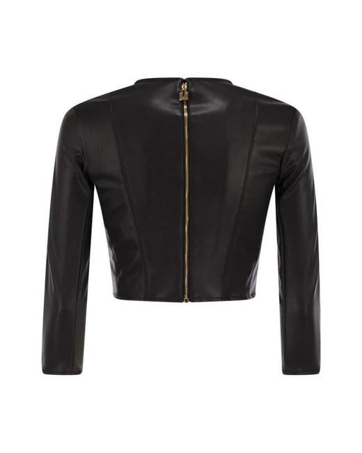 Elisabetta Franchi Black Long Sleeve T-Shirts