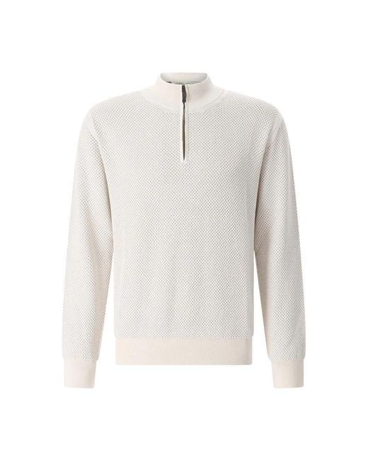 Maurizio Baldassari White V-Neck Knitwear for men