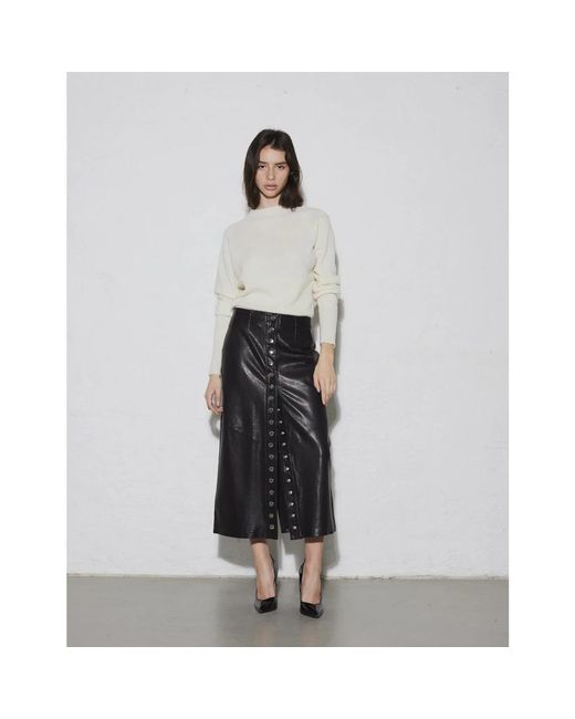 Envelope Rokken ,Zwart ,Stijlvolle Leren Pencil Rok in het Black