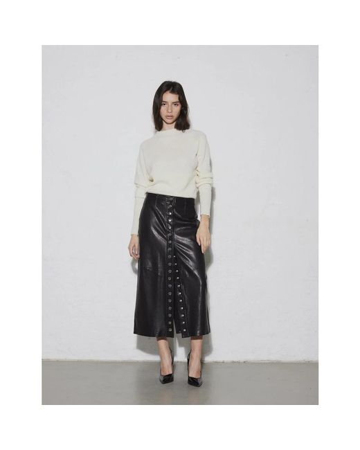 Envelope Rokken ,Zwart ,Stijlvolle Leren Pencil Rok in het Black
