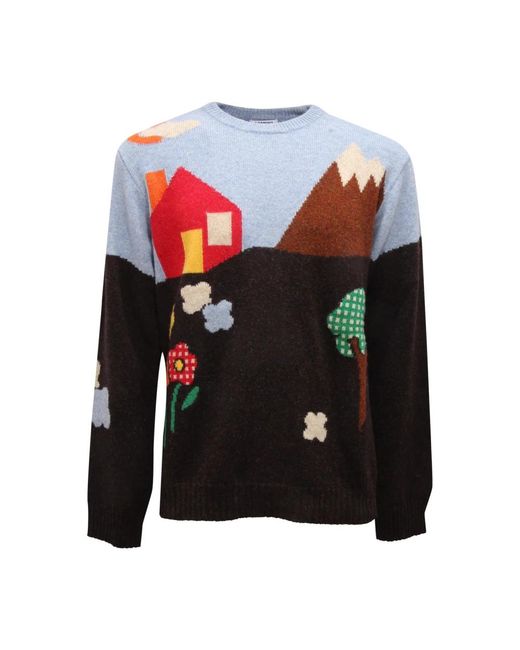 Moschino Multicolor Round-Neck Knitwear for men